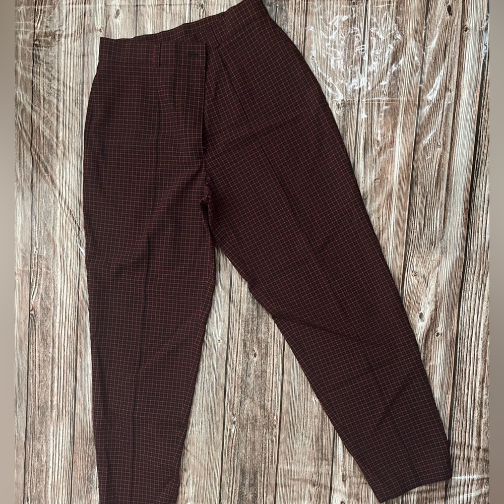 Red and black dress pants